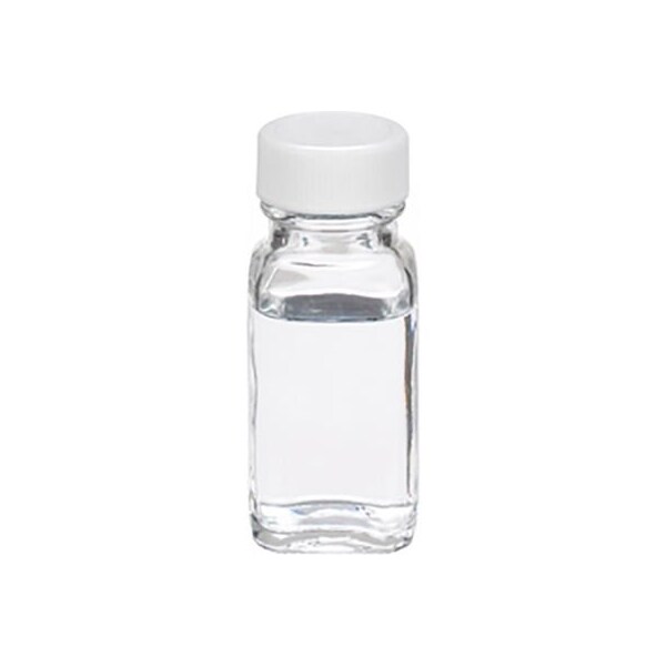 Cp Lab Safety. Wheaton 1 oz Clear Glass Bottles, French Squares, PTFE Liner, Case of 48 W216878 - main